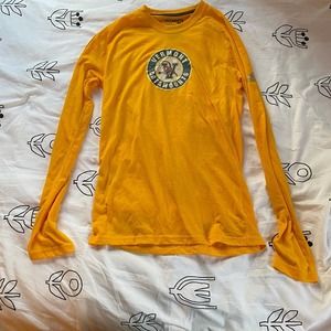 Adidas Vermont Catamounts Yellow Climalite Long Sleeve Shirt